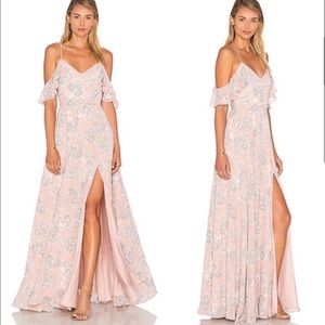 Lovers + Friends Taylor Gown in Floral Beige